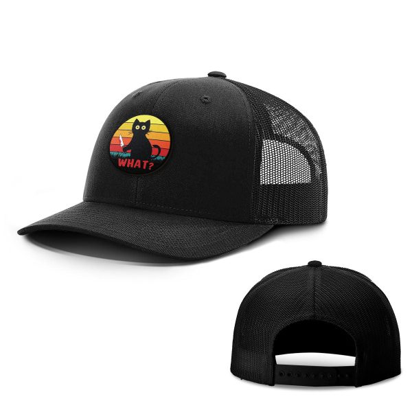 Retro Murderous Cat Patch Hats Cheap - Image 5