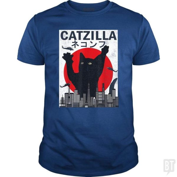 Vintage Catzilla Japanese Sunset Style Fashion - Image 5